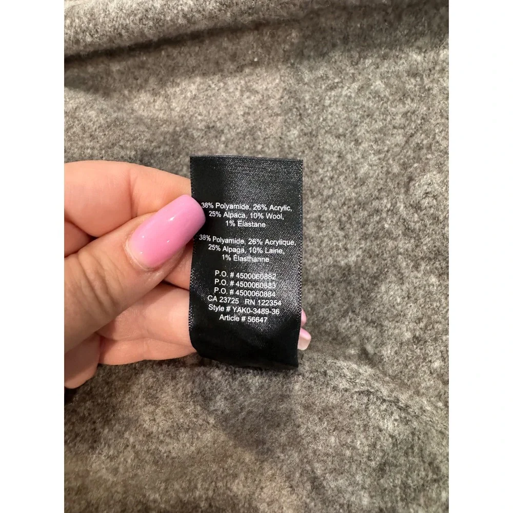 Babaton Aritzia Alpaca Wool Blend Longline Coat‎ Taupe Gray Size S